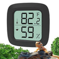 Black Reptile Thermometer and Hygrometer – LCD Digital Temp & Humidity Gauge for Bearded Dragon, Ball Python, Crested Gecko, Tortoise, Frog, Axolotl Tanks - size: KD30M-Black
