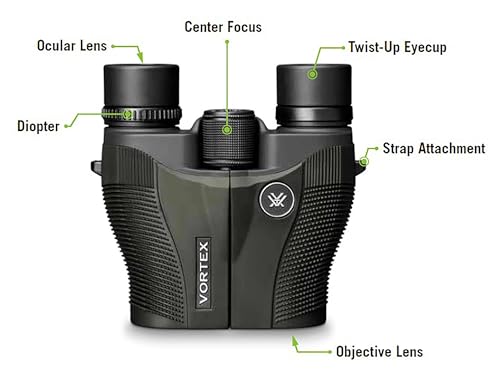 Vortex Vanquish Reverse Porro Prism Binoculars | SD Optics, Compact, Multi-Coated Lenses, Rubber Armor, Waterproof, Fogproof, Shockproof - Unlimited, Unconditional Warranty - style: 10x26