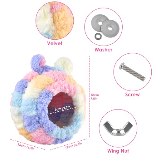 KATUMO Lovebird Nest, Bird Breeding Bed Parrot Snuggle Hut Conure House for Budgie Cockatiel Conure Lovebird Canary Finch Hamster Small Pets - size: L (Pink)