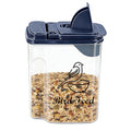 3L/3.2Qt Bird Seed Storage Container, Bird Seed Container with Pour Spout, Holds 3-3.5 lbs, Easy to Hold and Fill, Used to Store Bird Food Chicken Feed, Blue