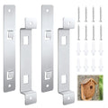 2 Sets of Bird House Brackets, Steel Bird House Mounting Bracket with Screws and Drywall Anchors, Bird Feeder Hanger Bracket Mounting Plate for Securing Bird Houses Nesting Boxes