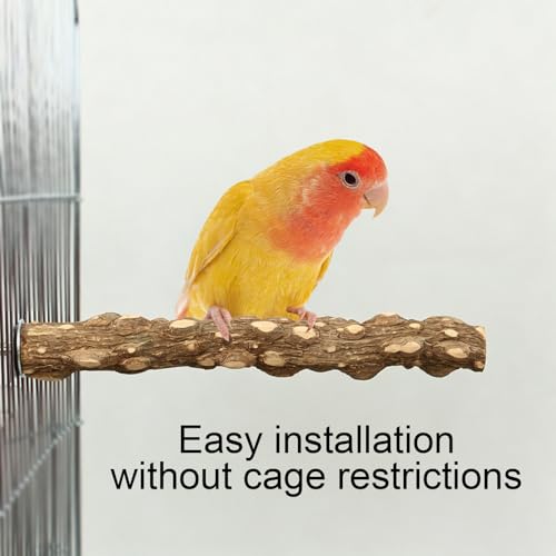 3ps Rotating Bird Perches Made of Wood with 1ps Chewable Perch, and 1ps Standing Pole Bird Perchs Stand Toy, Bird Stand Toy 360° Rotatable Parrot Exercise Standing Perch for Parakeets, Budgies D - color: D