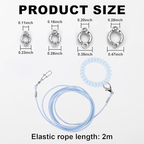 Bird Leash and Parrot Harness with Leg Ring. 2 Sets Elastic Outdoor Training Rope for Parakeet Conure Cockatiel. Anti-Flyaway Flying Equipment for Small Medium Birds