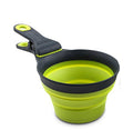 Dexas Popware for Pets Collapsible Klip Scoop, 3-in-1 Pet Food Scoop, Measuring Cup and Bag Clip, 1 Cup Capacity, Green - color: Green, size: 1 Cup Capacity