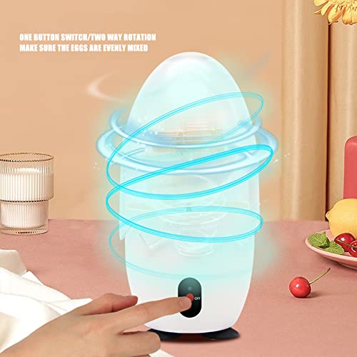 Electric Egg Scrambler in Shell, Golden Egg Spinner Hard Boiled Egg Mixer for Babies, Soft Silicone Pad, Two Way Rotation, Save Time and Effort (US Plug)