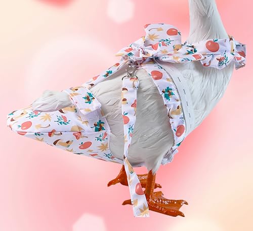 Chicken Diapers for Hens, Roosters, Diapers for Ducks with Walking Leash, Reusable Pet Duck Diapers Chick Clothes Waterproof Poultry Nappies for Geese Pet Ducks Chicken-Mushroom, M - size: M