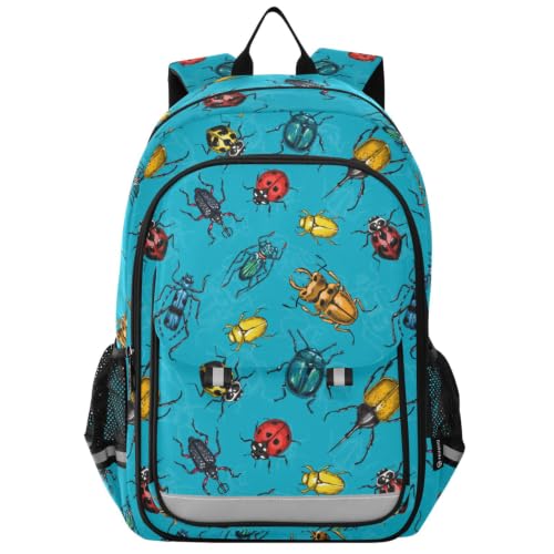 Kids Backpack Elementary Middle School Bags for Boys Girls | Travel, Daypack, Lightweight, Waterproof, with Reflective Strip - color: Multi 8