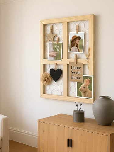 2 Pcs Chicken Wire Frames for Suncatchers, Unfinished Wooden Frames Crafts for Photo Display, and DIY Decor