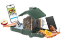 Bird Feeder with Camera and Bath, Dual-Lens 2K HD Video, AI Bird Identification, Solar Powered, Instant Alerts, IP66 Weatherproof - color: Deep green