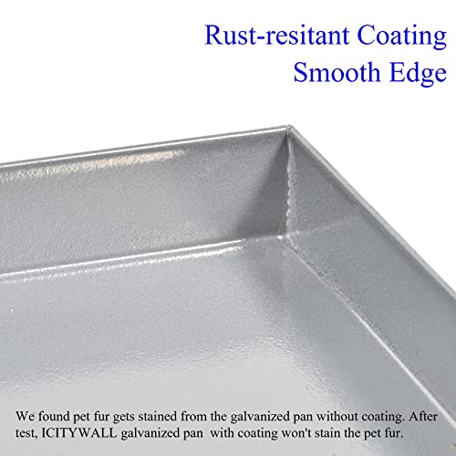 35x21.63x1 Replacement Tray for Dog Crate, Galvanized, Chew-Proof and Crack-Proof Dog Kennel Tray Replacement - size: 35"L x 21.63"W x 1"H