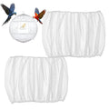 2Pcs Bird Cage Seed Catcher, Adjustable Bird Cage Skirt Cover, White Stretchy Birds Cages Netting for Round Square Parrot Parakeet Macaw African Cages - color: White
