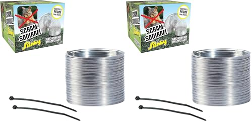 Scram,Squirrel by Slinky,Squirrel-Proof Bird Feeder Accessory that Guards Bird Seed,Kids Toys for Ages 5 Up by Just Play,(Pack of 2) - size: Small (Pack of 2)