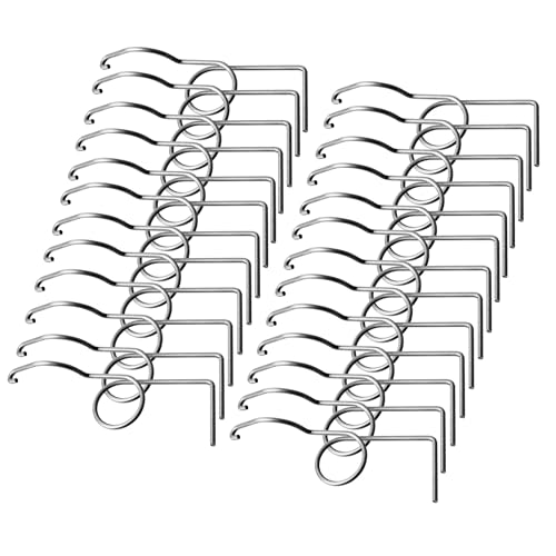Stainless Steel Wire Door Cage Latches, Right, 25 Pack | for Fixing Pet Wire Crate Latch Lock, Small Animal Cage Door Hook