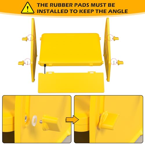 Heating Brooder Plate for Chicks Ducklings, Adjustable Brooder House for Keeping Poultry Warm(Yellow, M) - color: Yellow, size: 8.6"L x 9.8"W x 13.0"H