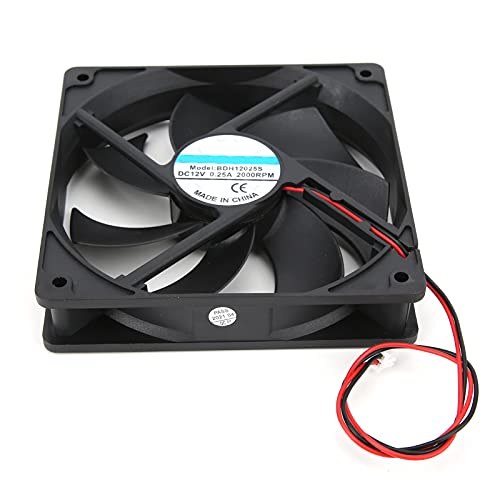 Incubator Fan, 2000RPM / H 12V Low Noise Incubator Exhaust Fan Heat Dissipation Incubator Cooling Fan for 48/56 Incubators, Plastic Material