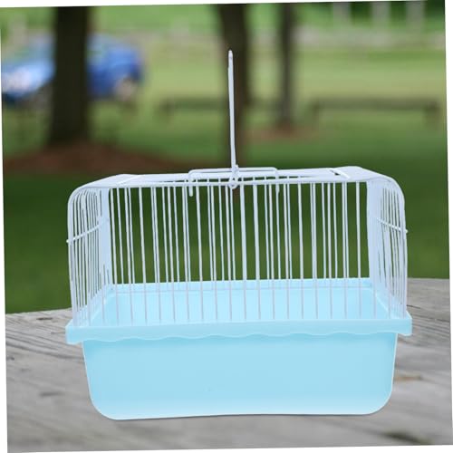 SUPVOX Portable Small Bird Travel Cage Lightweight Carrier for Lovebirds Parakeets and Cockatiels with Transparent Observation Window Versatile Indoor Outdoor Use for Small