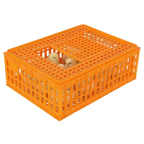 6pcs Chicken Carrier Chicken Transport Cage Crate with Sliding Door 29.5x21.6x10.6inch Chick Boxes for Transport Bird Travel Carrier for Poultry Bird Duck Goose (Carton Delivery)