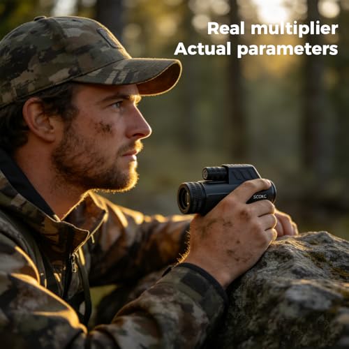 Waterproof Monocular Telescope | Lightweight with Travel Bag, Compact, 12X Magnification, Wide Field of View for Bird Watching, Hunting, Hiking, Camping (12x32, Dark Grey) - color: dark grey