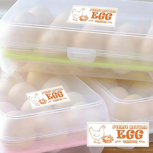 Please Return Egg Carton Stickers 1x2.5 Inch Farm Fresh Eggs Carton Labels 480 Pcs Eggs Carton Labels Egg Stickers Chicken Egg Cartons Sticker for Chicken Container Packaging Stickers