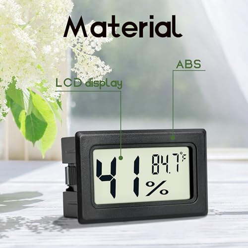 EWPJDK 6 Pack Mini Hygrometer Thermometer Indoor Humidity Meter Digital | Mini Digital Gauge for Humidors, Greenhouse, Garden, Cellar