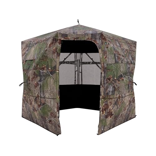 Barronett Blinds® Grandview, See-Through Hunting Blind, View-Through Fabric, Silent Shooting Windows, Bloodtrail™ Backwoods, 104" x 104" x 82", GV450BW