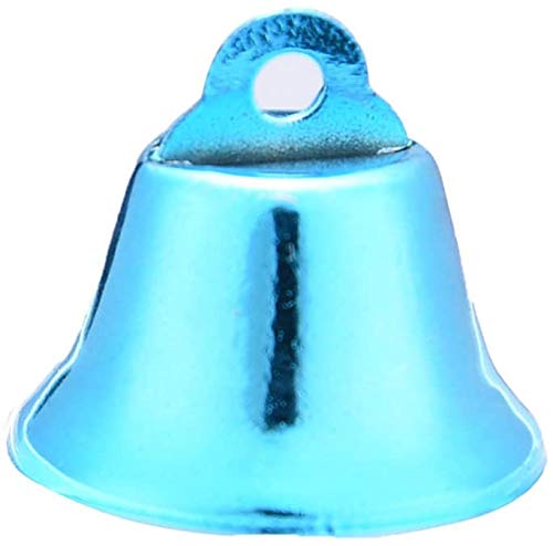 Litewoo Bird Bells Chew Toy for Parrot Cockatiel Budgie Conure, 30 PCS | Electroplated metal bells, 0.98in, bright colors & sweet sounds attract birds, fit small parrots/parakeet/lovebird/finch