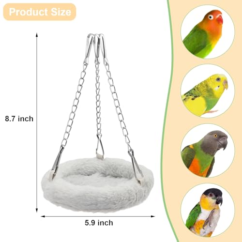 Wontee Bird Nest Bed Parrot Hanging Hammock Swing for Budgies Parakeets Lovebirds Caique Senegal Cockatiels Conures (S) - size: S