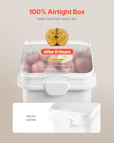 VEVOR 27 Gallon food storage containers 500 Cup Ingredient Bin with Scoop and Sliding Lid Commercial Food Container Ideal for rice storage, dog food container, flour, and sugar containers, White - size: 27 Gallon
