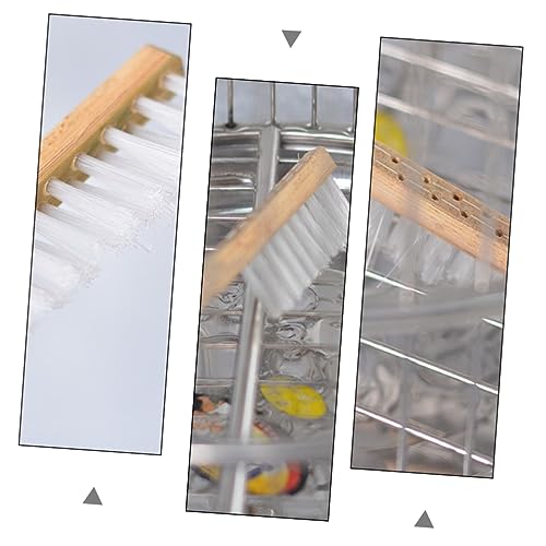 Totority 1pc Handle Bird Cage Cleaning Brush Bristles Easy to Clean Hard Reach Areas Essential Cleaning Supplies for Parrots and Other Birds