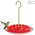 Hummingbird Feeders for Outdoors Hanging - 25 Feeding Ports 10 oz Plastic Hummingbird Feeder, Bee-Proof Leak-Proof No Drip, Easy to Clean with Cleaning Brushes - size: 10 oz