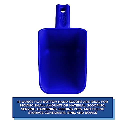 Vikan Remco 63003 Color-Coded Plastic Hand Scoop - BPA-Free Food-Safe Kitchen Utensils, Restaurant and Food Service Supplies, 16 oz, Blue - size: 16 oz