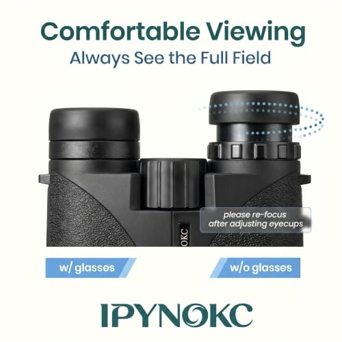 12x42 HD Binoculars for Adults, BAK4 Prism Waterproof Lightweight Binoculars with Low Light Vision for Bird Watching, Hunting, Hiking, Travel, Cruise - size: 12X42