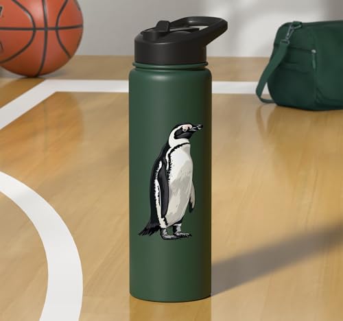 Penguin Stainless Steel Insulated Water Bottle - color: Dark Green