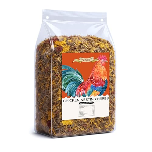 21 Oz Chicken Nesting Herbs Flowers Premixed Dried Poultry Herbs Natural Nesting Box Pads Roost House Lime Feed Grit Herbs Bedding Supplies for Chicken Duck Coop Feeder Freshness Egg Laying Coop Smell - size: 1.3 Pound