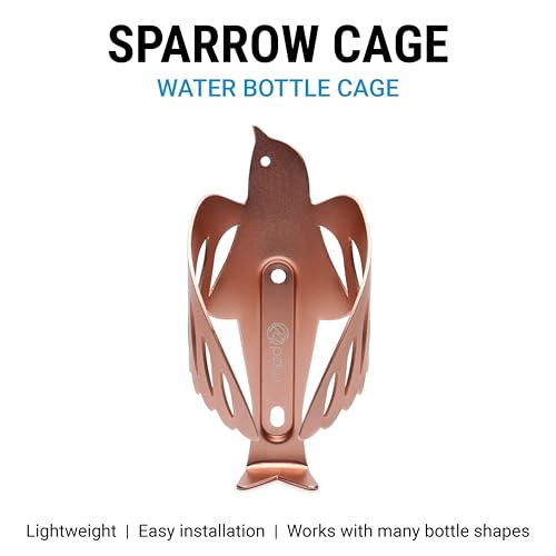 Portland Design Works Water Bottle Cage - Lightweight Water Bottle Holder for Bikes, Sparrow Cage, Rose Gold - style: Sparrow Cage - Rose Gold