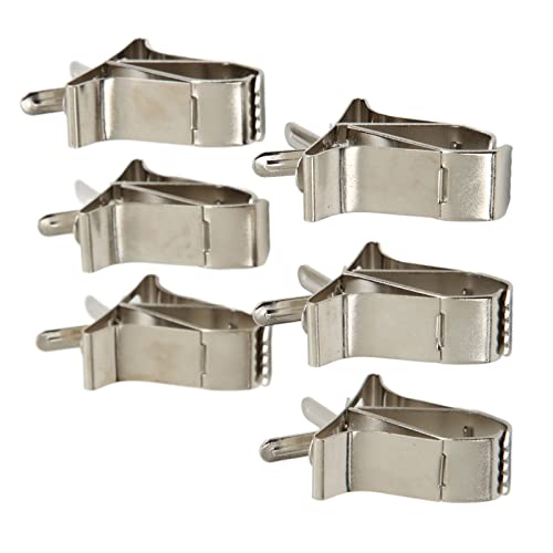Jeanoko 6pcs Food Clips, Durable Stainless Steel Bird Cage Feeders for Vegetables and Fruits for Budgies and Cockatiels