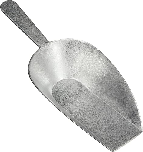 Winco Aluminum Utility Scoop with Flat Bottom, 24-Ounce | Multi-purpose, Comfort handle, Smooth interior, Great for Ingredients, Ice, Portioning and Food Preparation