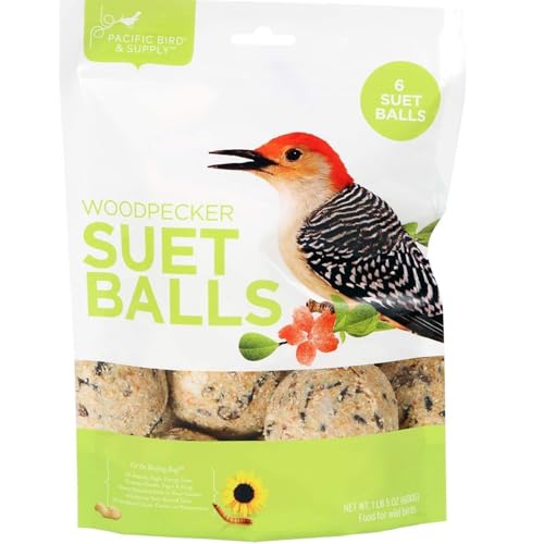 Pacific Bird & Supply Co Inc Pb-0096 1 Lb 5 Oz Woodpecker Suet Balls 6 Pack