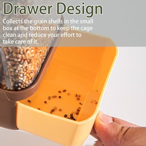 Automatic Bird Feeder for Cage No Mess Bird Feeder Water Dispenser Set | Acrylic Parrot Food Container Drinker Cage Accessories for Parakeet Canary Finch Cockatiel Lovebirds - color: Green + Blue