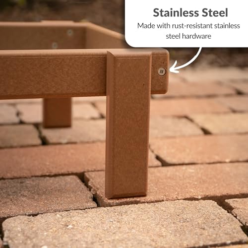 DutchCrafters Amish American Made Platform Bird Feeder, Free Standing Ground Bird Feeders for Outdoors, Feeder for Wild Birds, Chicken, Squirrel, Gift for Birdwatchers (Cedar with Reinforcement) - color: Cedar with Reinforcement