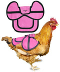 COOPED UP Canvas Chicken Saddle for Medium-Large Hens with Larger Wing Cover and Adjustable Straps - Pink - color: Pink