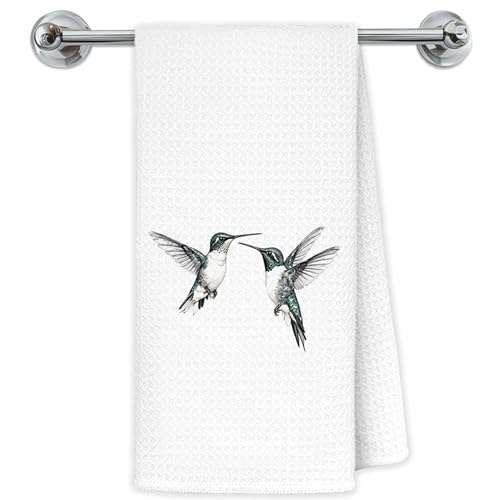 Gorgeous Hummingbirds Kitchen Towels, Hummingbird Gifts for Women Hand Towels for Bathroom Kitchen, Gifts for Bird Lovers Decorative Dish Towels Drying Cloth, 16x24 Inch - color: Bird Towels-a