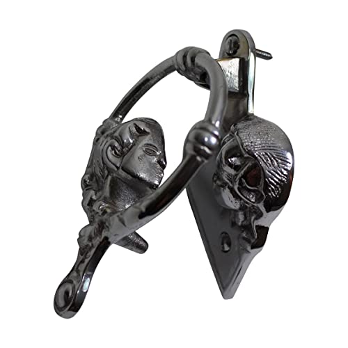 Chrome Kissing Cherubs Door Knocker 4.75" H X 2.75" W Heavy Duty Silver Chrome Plated Solid Brass Metal Front Door Knockers Tarnish Resistant Finish Includes Screws Renovators Supply Manufacturing - color: Chrome Kissing Cherubs