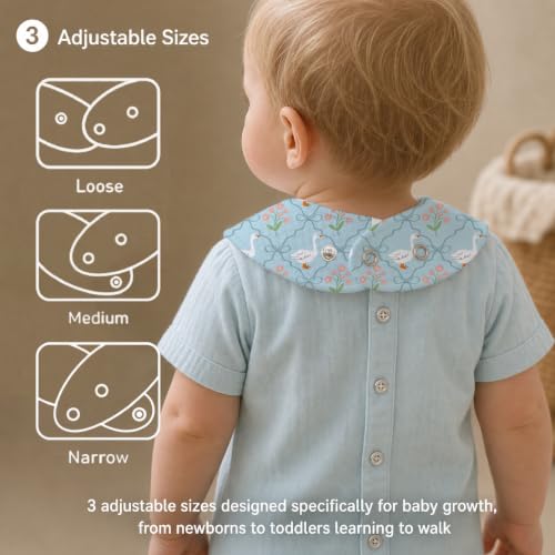 Baby Organic Cotton Teething Cloth Newborn Baby Burp Cloth Bandana Drool Cloth for Drooling Cotton Baby Gifts - color: Goose