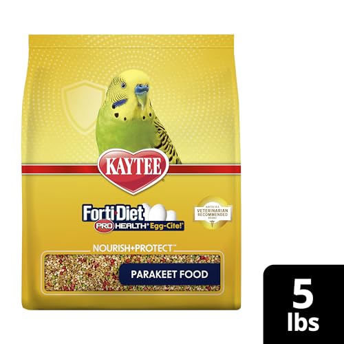 Kaytee Forti-Diet Pro Health Egg-Cite! Nourish+Protect Parakeet Bird Seed | Balanced digestion. Parakeet bird food with real egg. Parakeet food for breeding, molting, with prebiotics