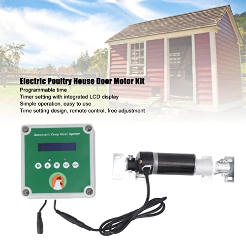 Linear Actuators for Automatic Chicken Coop Opener DIY with Timer, Electric Aviary Door Motor Kit with Programmable Remote Control with Light Sensor (Plug