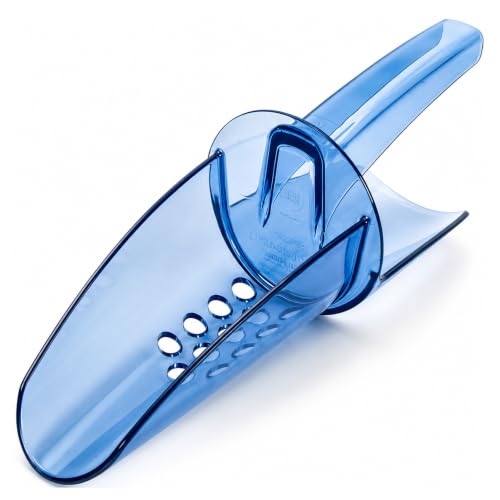 San Jamar Plastic Ice Scoop, Scoopers for Bucket, 6 oz to 10 oz, Blue | SI5500 Polycarbonate Saf-T-Scoop and Guardian System; Bar and Beverage Station - size: 6 oz to 10 oz