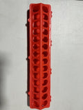 Flip Top Poultry Quail Pheasant Feeder Trough Large Baby Chick Plastic Feeder No Waste Spill Proof for Birds (Red) - color: Red