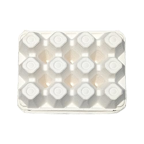 Vintage Egg Cartons for 12 Large Eggs – Classic 3x4 Layout – Durable Recycled Cardboard – Farmhouse Style – Eco-Friendly Packaging - White 75 Pack - color: White, size: 75