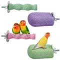 4PCS Bird Beak Grinding Stone,Cage Accessories for Parakeets,Bird Parrot Cage Perch, Stand Platform Foot Claws Trimmer Chewing Toys for Budgies, Parakeets, Cockatiels, Conures